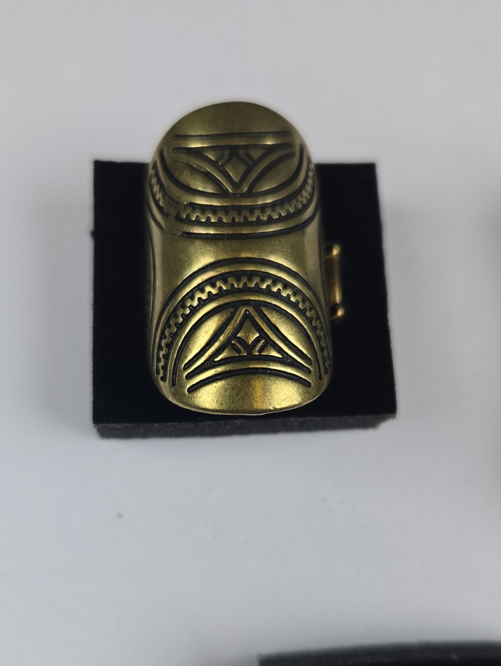 paparazzi Antique Gold Statement Filigree Shield Ring